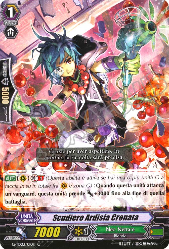 G-TD03-IT010 Scudiero Ardisia Crenata comune normale (IT) -NEAR MINT-