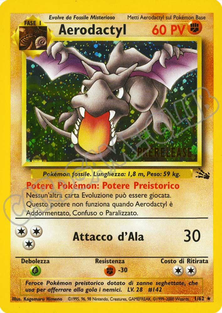 01 Aerodactyl Prerelease (IT) -NEAR MINT-
