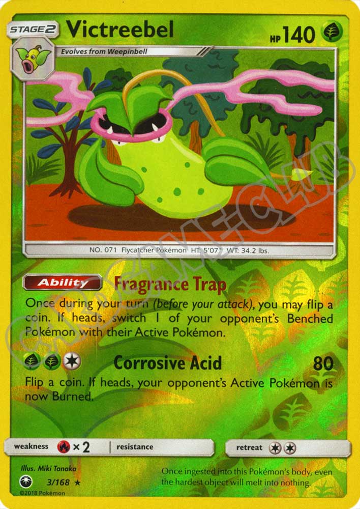 003 / 168 Victreebel rara foil reverse (EN) -NEAR MINT-