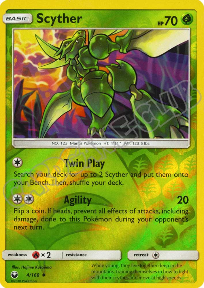 004 / 168 Scyther non comune foil reverse (EN) -NEAR MINT-