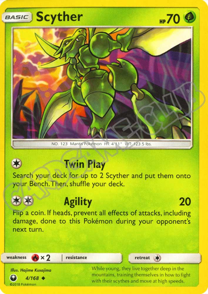 004 / 168 Scyther non comune normale (EN) -NEAR MINT-