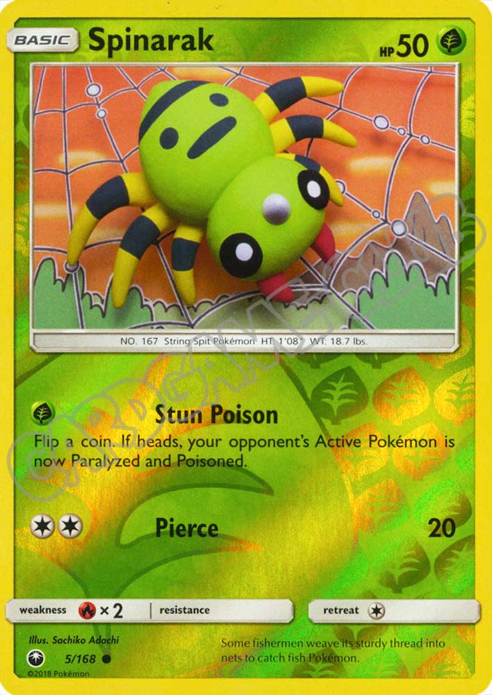 005 / 168 Spinarak comune foil reverse (EN) -NEAR MINT-