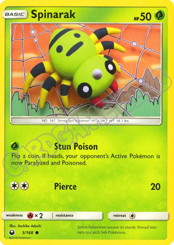 005 / 168 Spinarak comune normale (EN) -NEAR MINT-