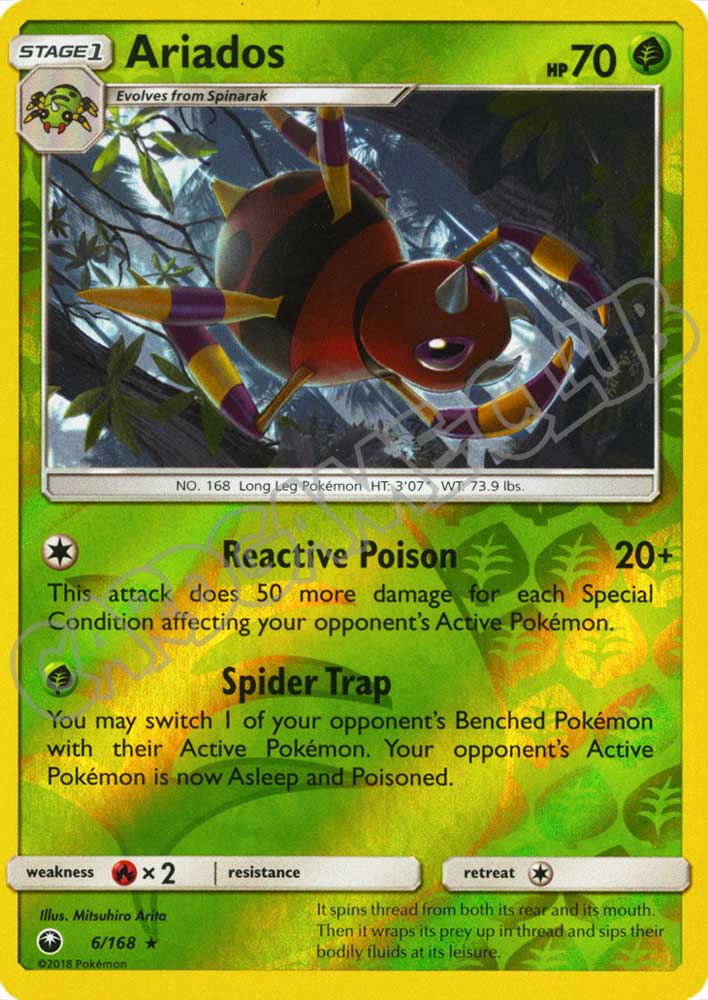 006 / 168 Ariados rara foil reverse (EN) -NEAR MINT-