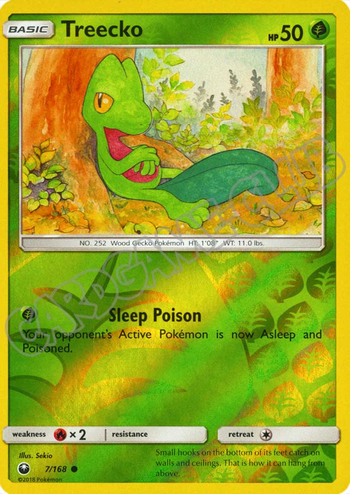 007 / 168 Treecko comune foil reverse (EN) -NEAR MINT-