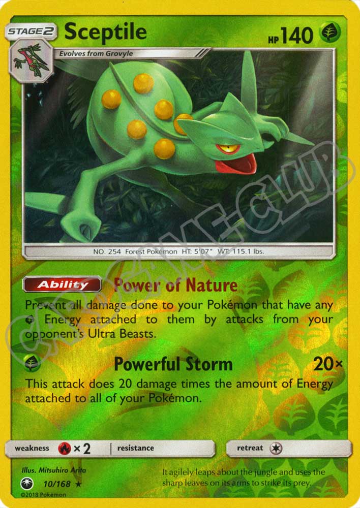010 / 168 Sceptile rara foil reverse (EN) -NEAR MINT-