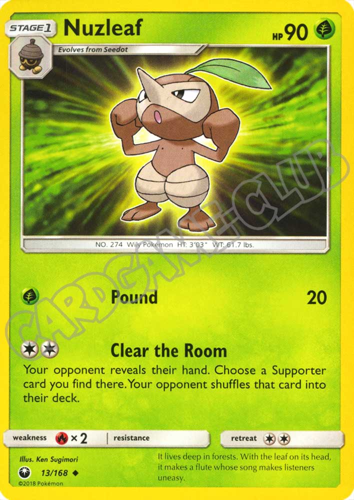 013 / 168 Nuzleaf non comune normale (EN) -NEAR MINT-