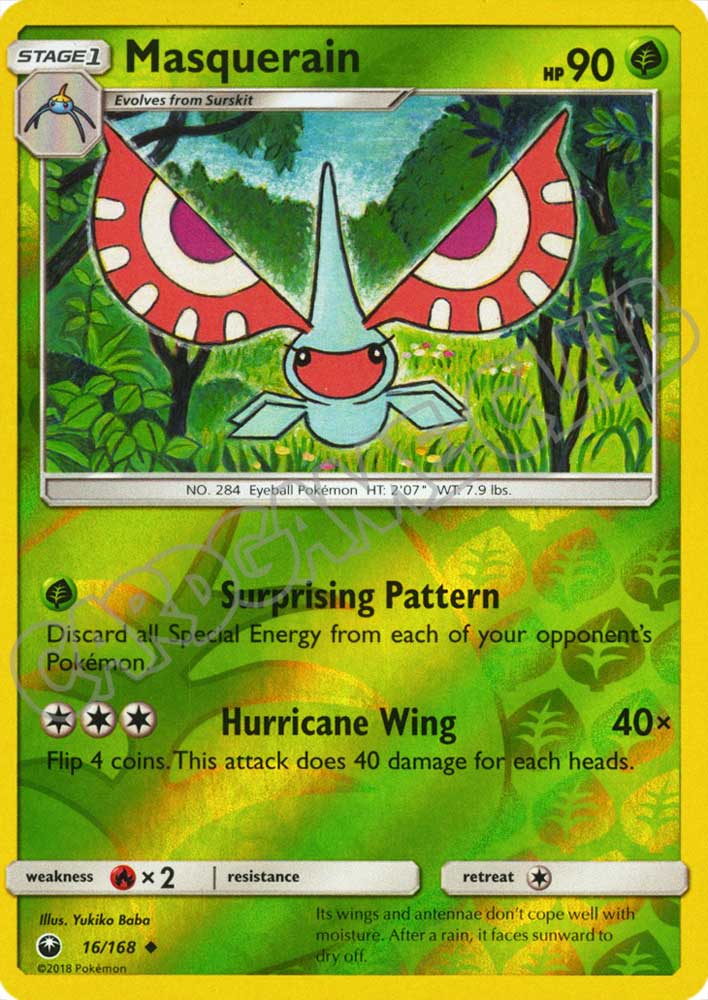 016 / 168 Masquerain non comune foil reverse (EN) -NEAR MINT-