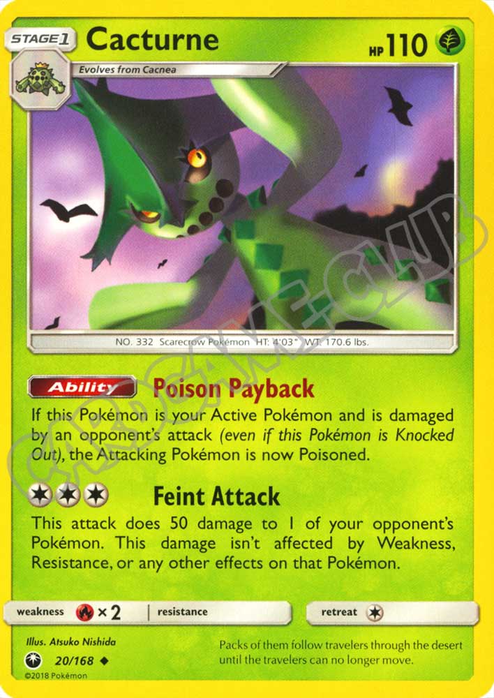 020 / 168 Cacturne non comune normale (EN) -NEAR MINT-