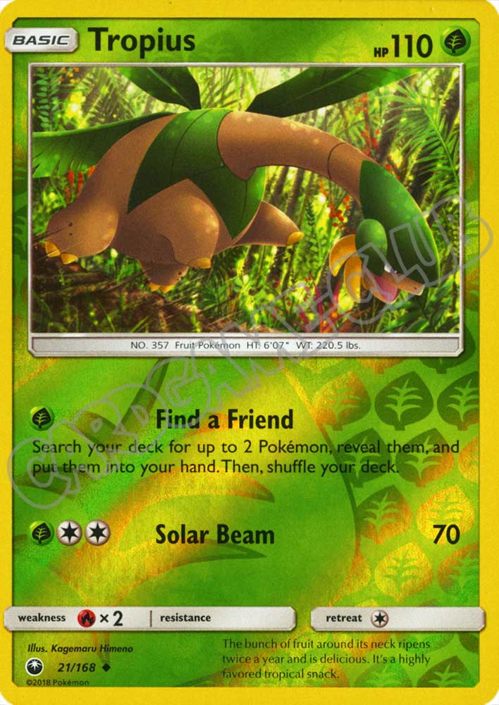 021 / 168 Tropius non comune foil reverse (EN) -NEAR MINT-