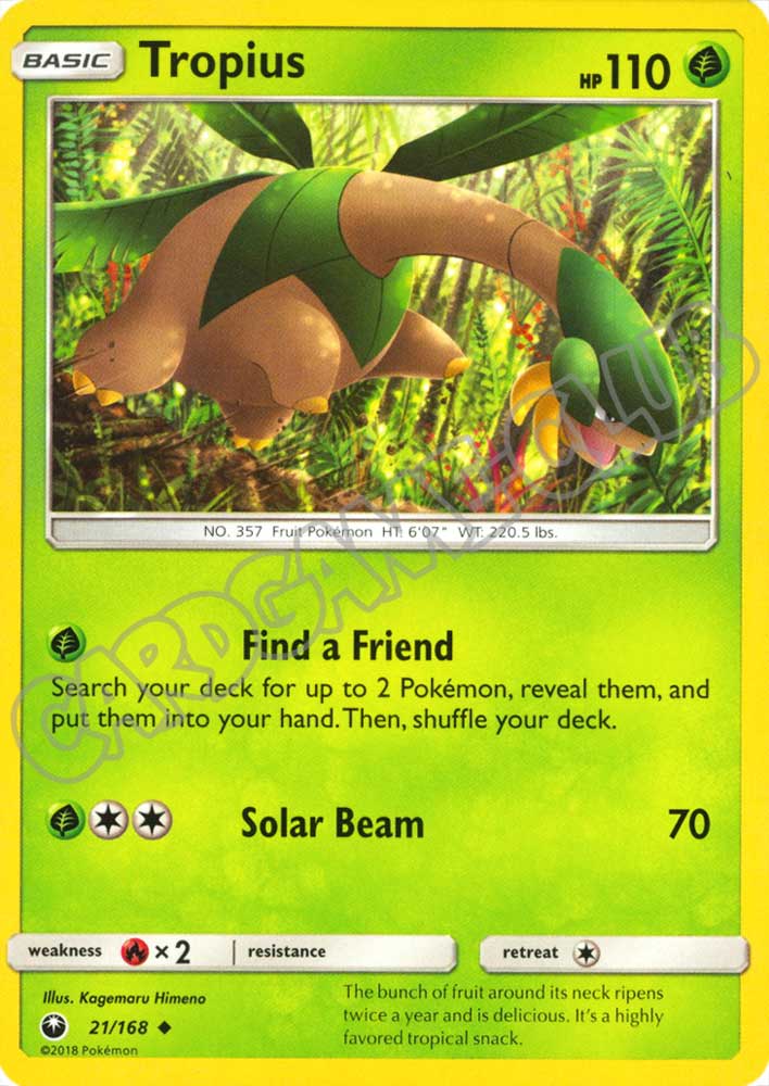 021 / 168 Tropius non comune normale (EN) -NEAR MINT-