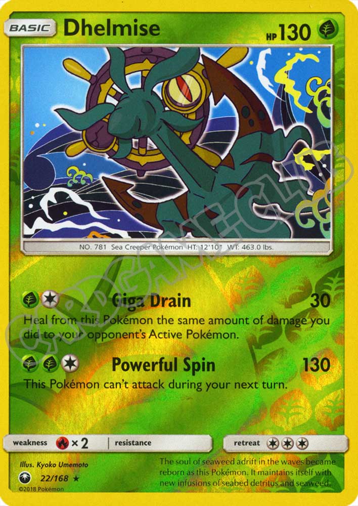 022 / 168 Dhelmise rara foil reverse (EN) -NEAR MINT-