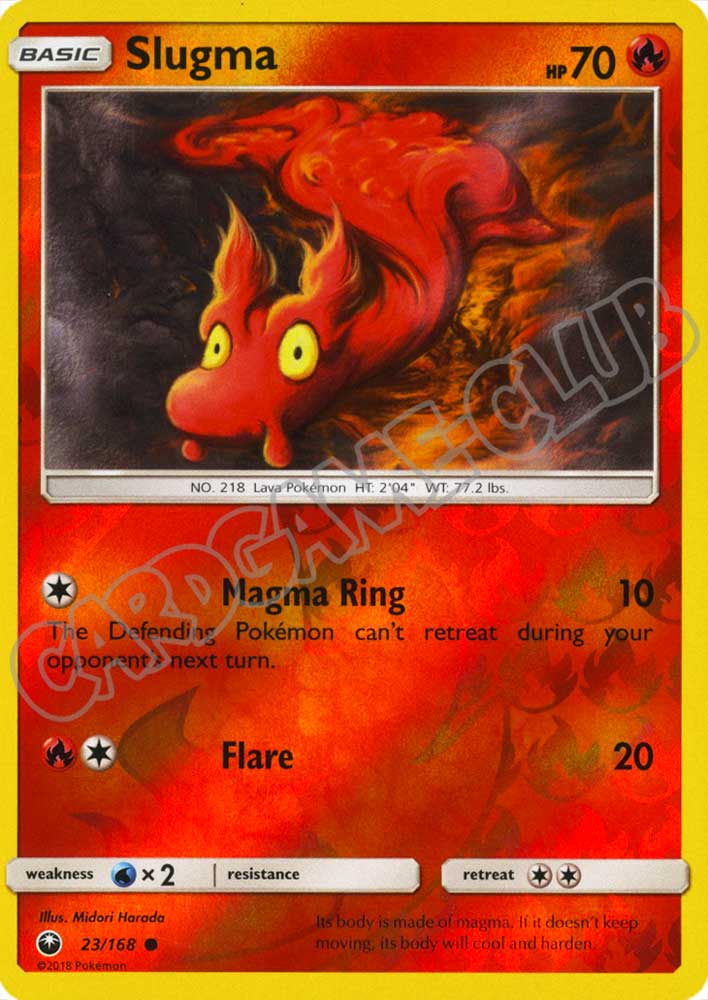 023 / 168 Slugma comune foil reverse (EN) -NEAR MINT-