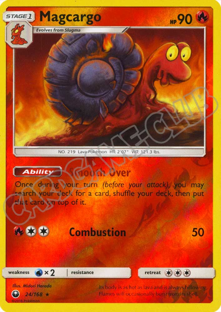 024 / 168 Magcargo rara foil reverse (EN) -NEAR MINT-