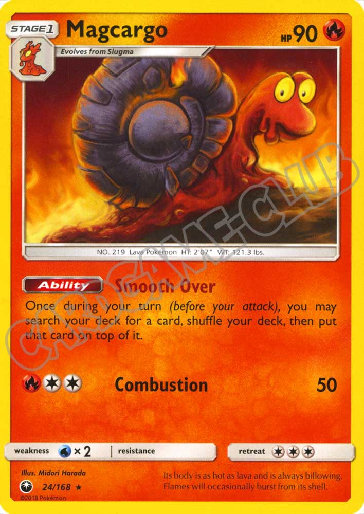 024 / 168 Magcargo rara normale (EN) -NEAR MINT-