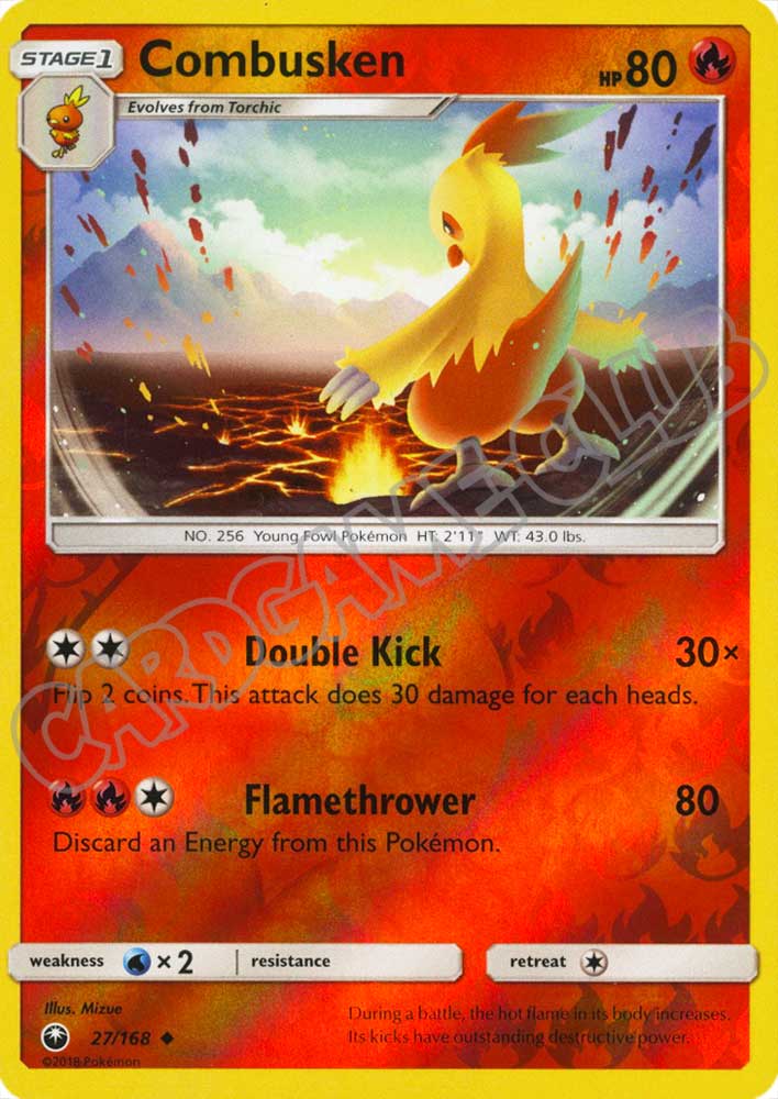 027 / 168 Combusken non comune foil reverse (EN) -NEAR MINT-