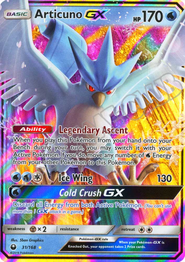 031 / 168 Articuno GX rara GX foil (EN) -NEAR MINT-