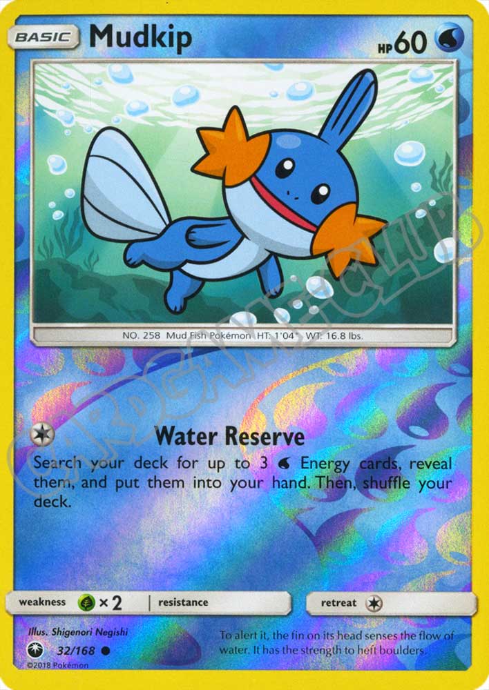 032 / 168 Mudkip comune foil reverse (EN) -NEAR MINT-