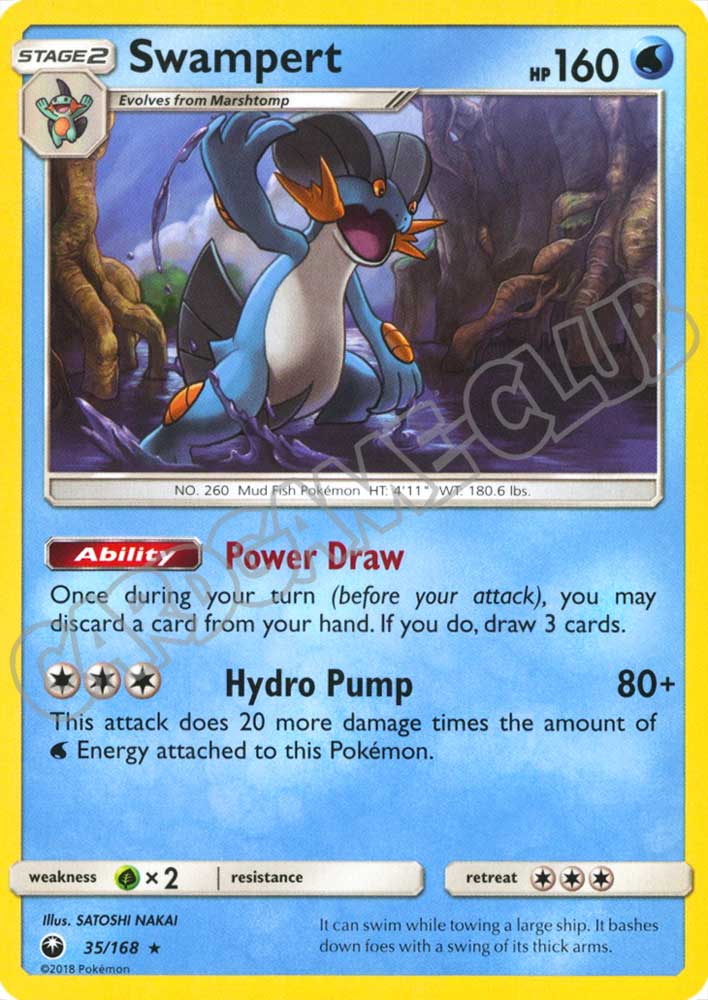 035 / 168 Swampert rara normale (EN) -NEAR MINT-