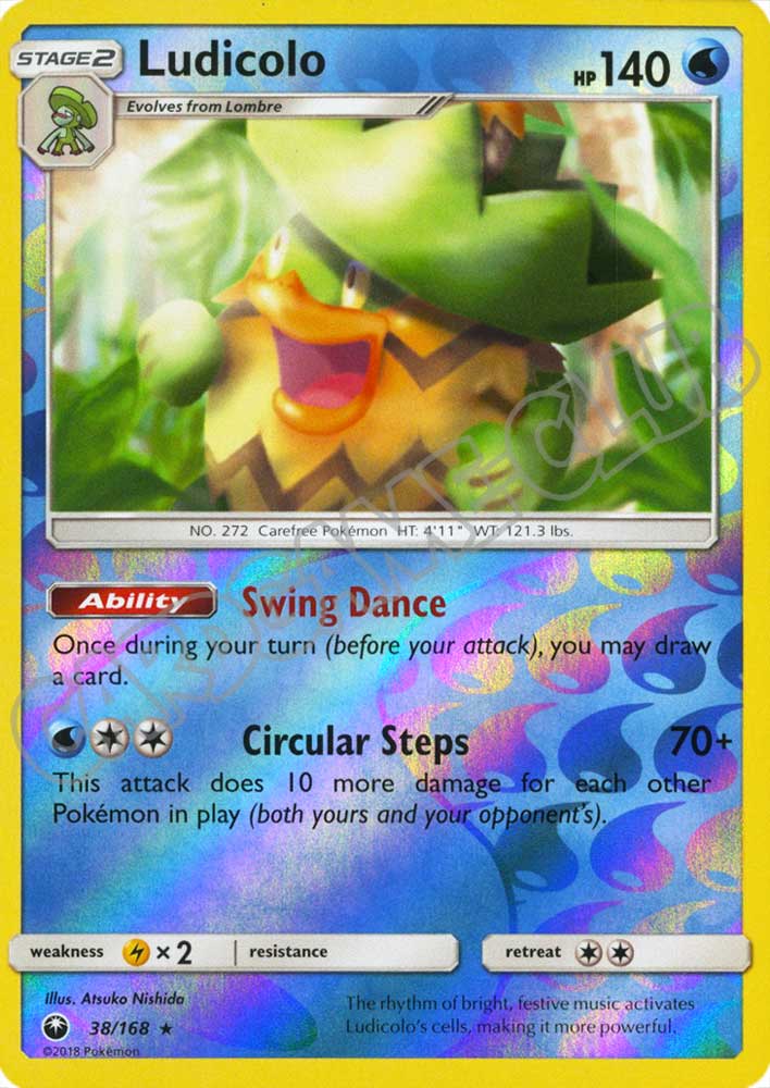 038 / 168 Ludicolo rara foil reverse (EN) -NEAR MINT-