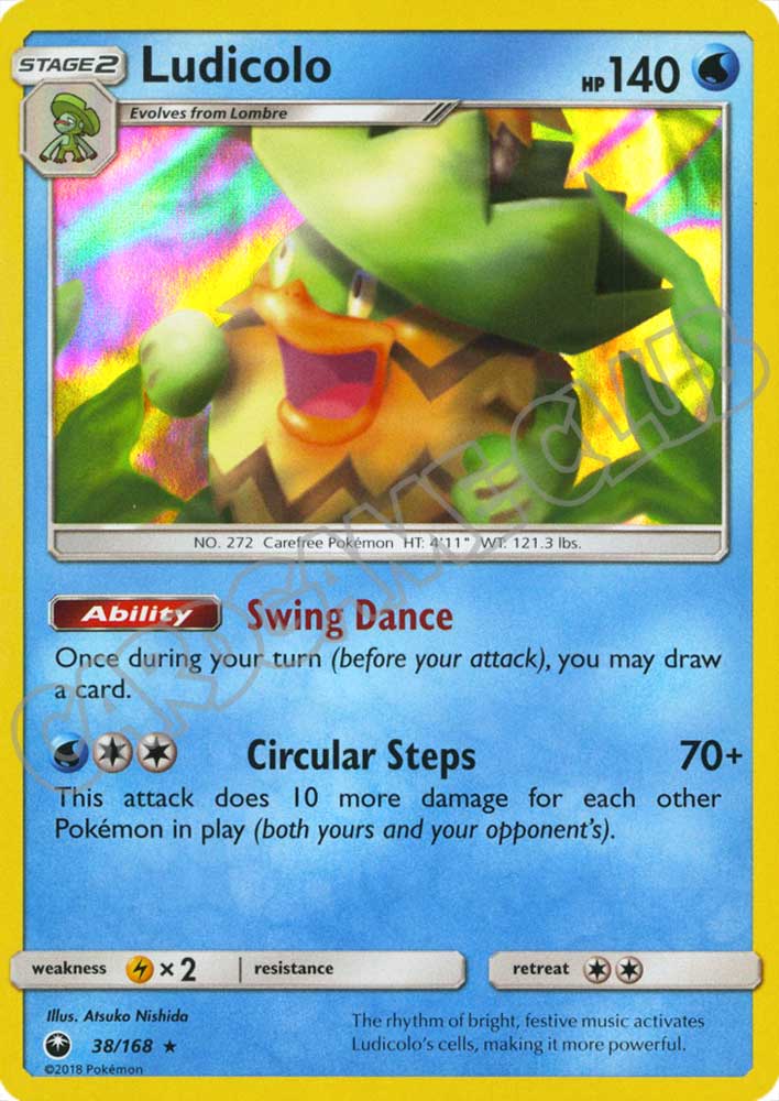 038 / 168 Ludicolo rara foil (EN) -NEAR MINT-