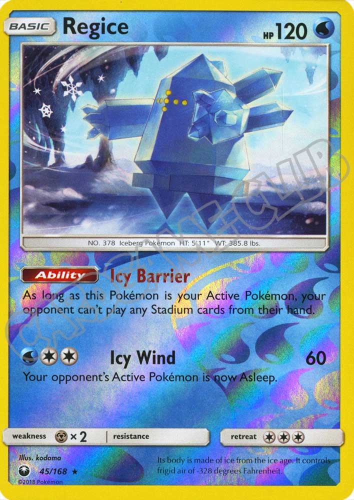 045 / 168 Regice rara foil reverse (EN) -NEAR MINT-