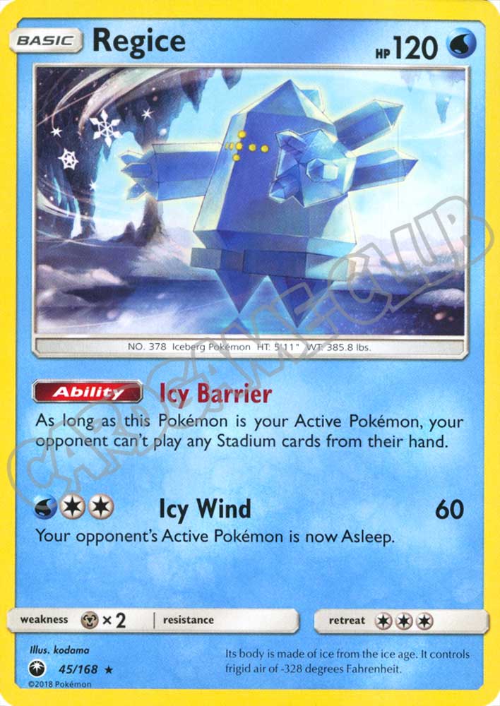 045 / 168 Regice rara normale (EN) -NEAR MINT-