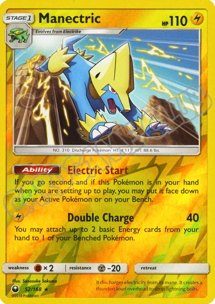 052 / 168 Manectric rara foil reverse (EN) -NEAR MINT-