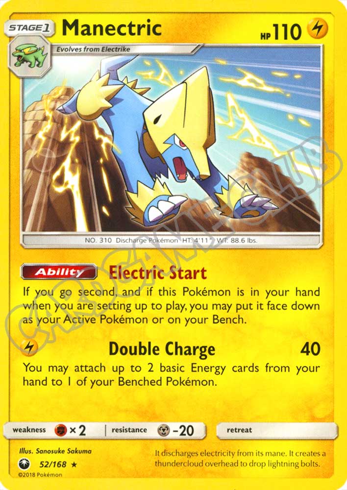 052 / 168 Manectric rara normale (EN) -NEAR MINT-