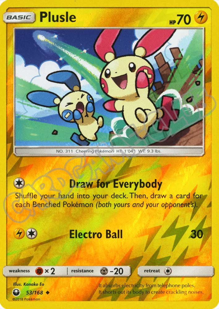 053 / 168 Plusle non comune foil reverse (EN) -NEAR MINT-