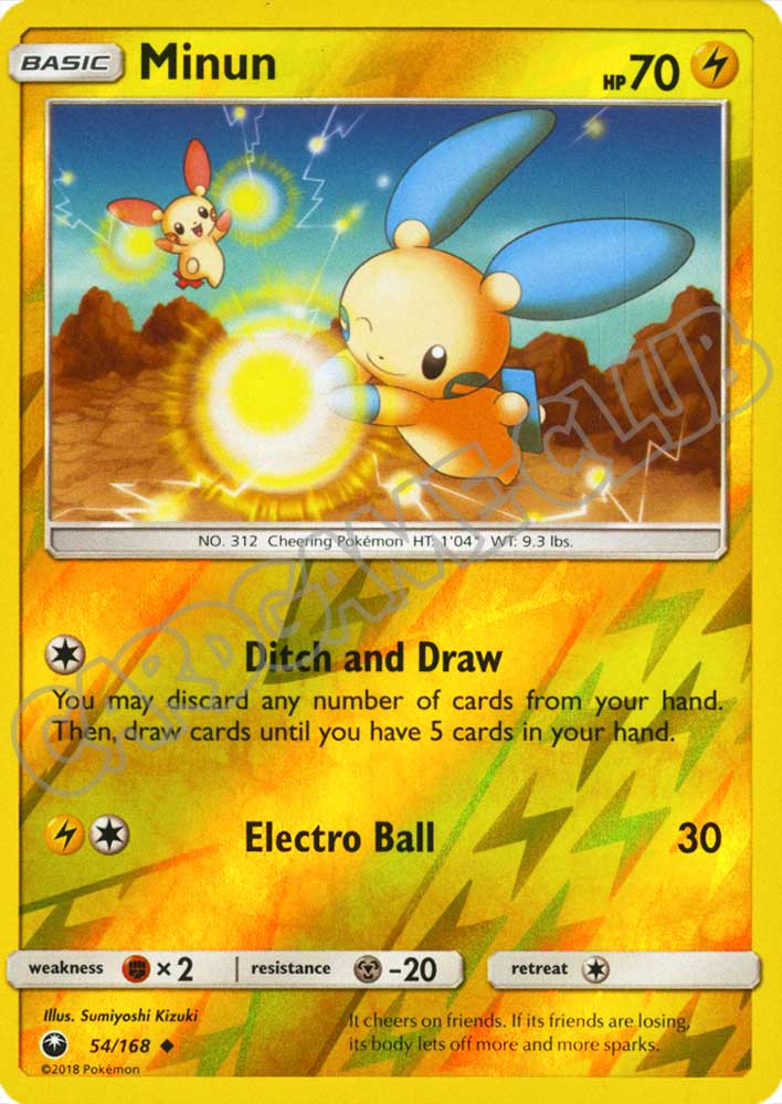 054 / 168 Minun non comune foil reverse (EN) -NEAR MINT-