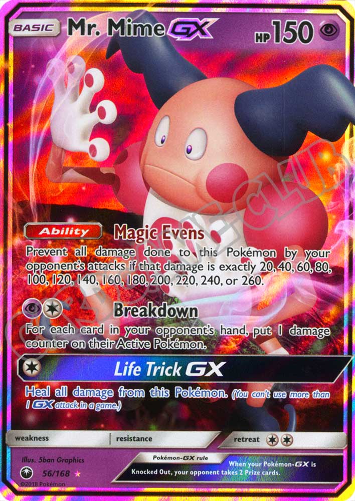 056 / 168 Mr. Mime GX rara GX foil (EN) -NEAR MINT-