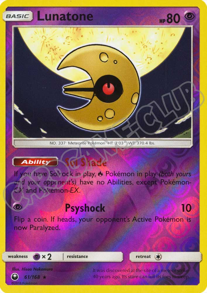 061 / 168 Lunatone rara foil reverse (EN) -NEAR MINT-