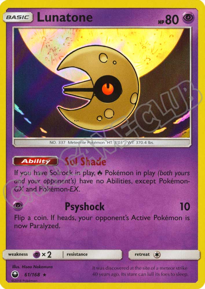 061 / 168 Lunatone rara foil (EN) -NEAR MINT-