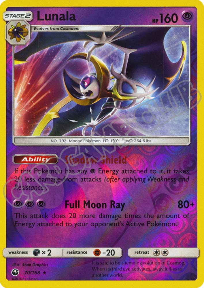 070 / 168 Lunala rara foil reverse (EN) -NEAR MINT-