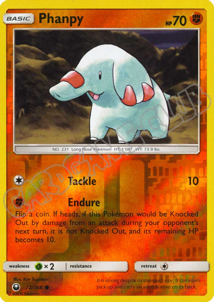 072 / 168 Phanpy comune foil reverse (EN) -NEAR MINT-