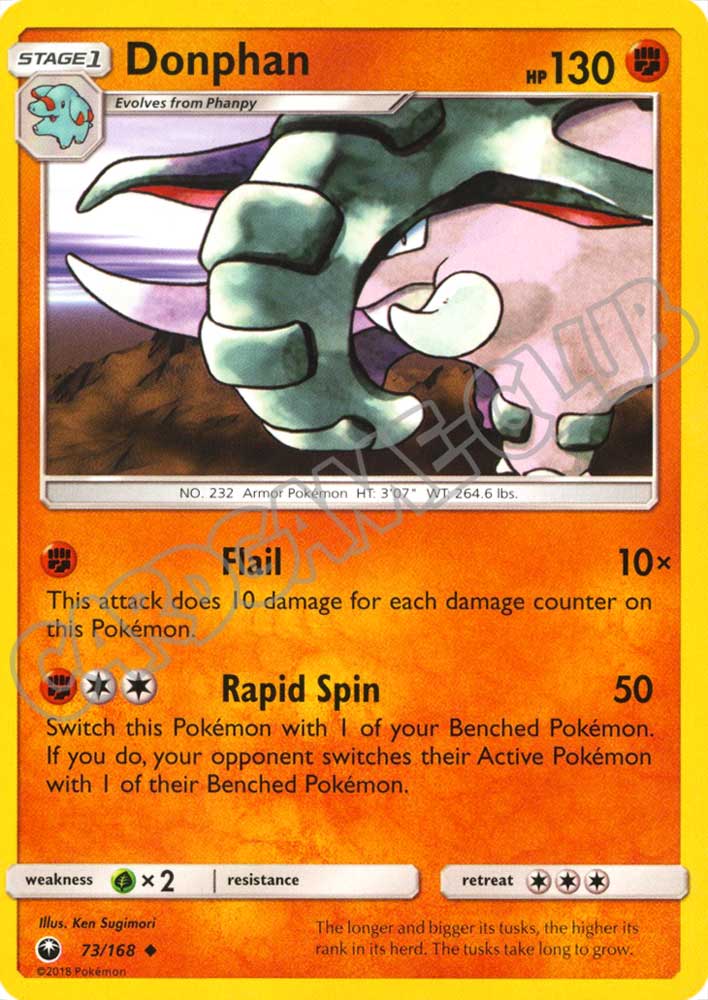073 / 168 Donphan non comune normale (EN) -NEAR MINT-