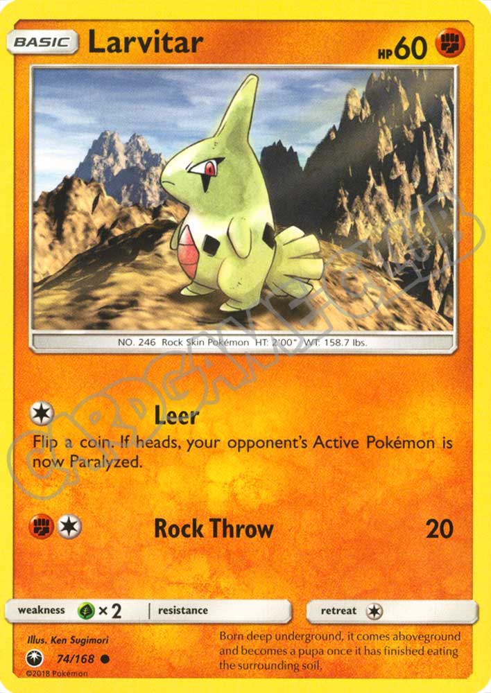 074 / 168 Larvitar comune normale (EN) -NEAR MINT-