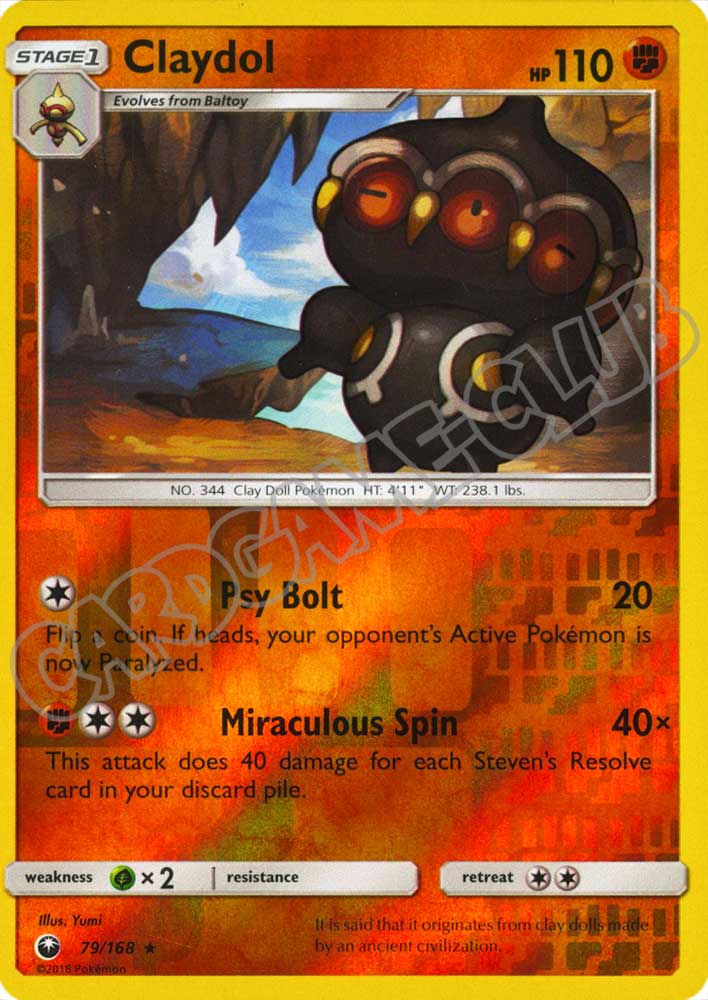 079 / 168 Claydol rara foil reverse (EN) -NEAR MINT-