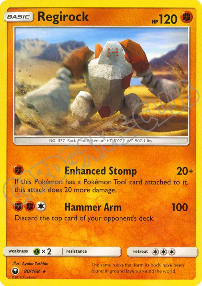 080 / 168 Regirock rara normale (EN) -NEAR MINT-