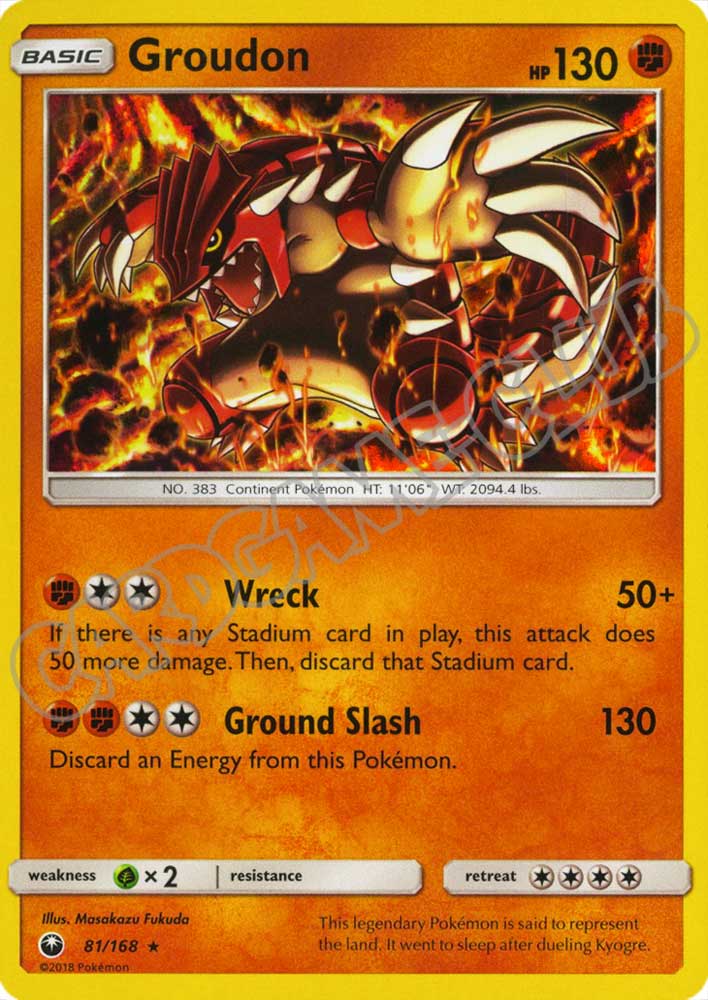 081 / 168 Groudon rara foil (EN) -NEAR MINT-