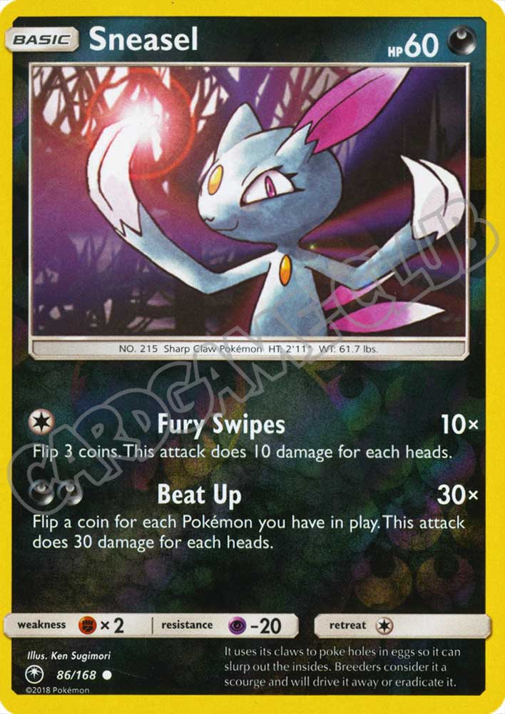 086 / 168 Sneasel comune foil reverse (EN) -NEAR MINT-