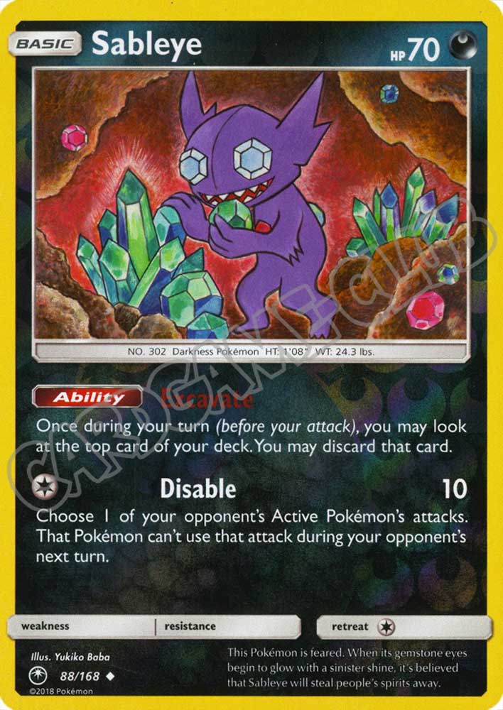 088 / 168 Sableye non comune foil reverse (EN) -NEAR MINT-