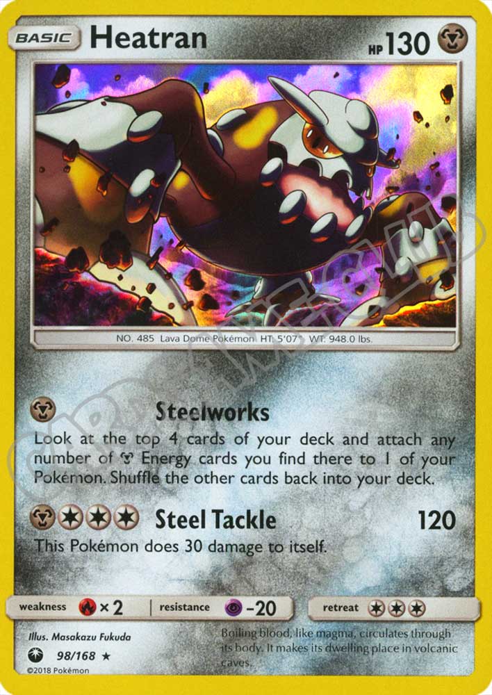 098 / 168 Heatran rara foil (EN) -NEAR MINT-