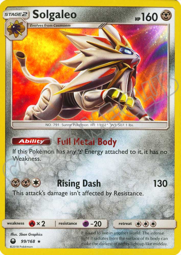 099 / 168 Solgaleo rara foil (EN) -NEAR MINT-