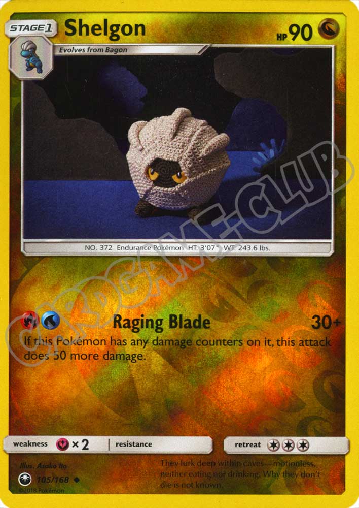 105 / 168 Shelgon non comune foil reverse (EN) -NEAR MINT-