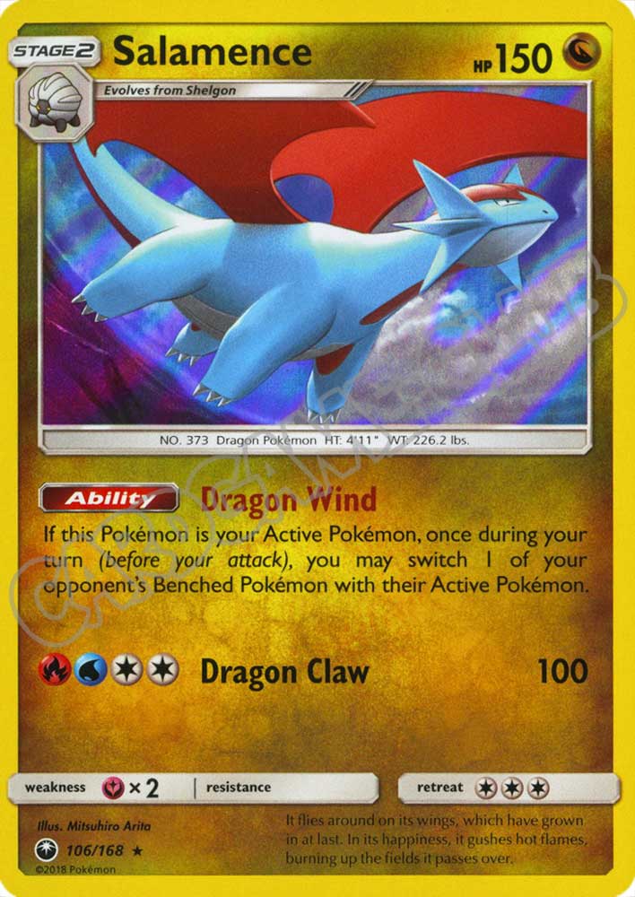 106 / 168 Salamence rara foil (EN) -NEAR MINT-