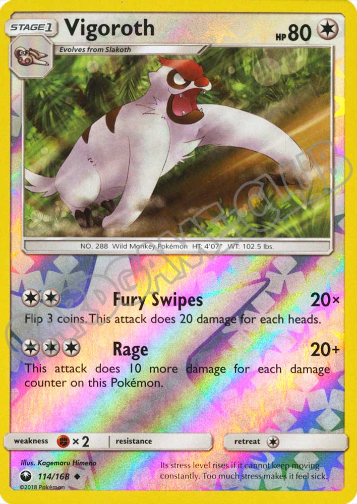 114 / 168 Vigoroth non comune foil reverse (EN) -NEAR MINT-