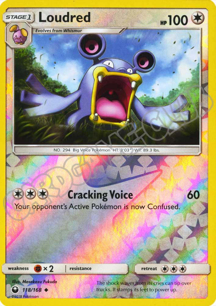 118 / 168 Loudred non comune foil reverse (EN) -NEAR MINT-
