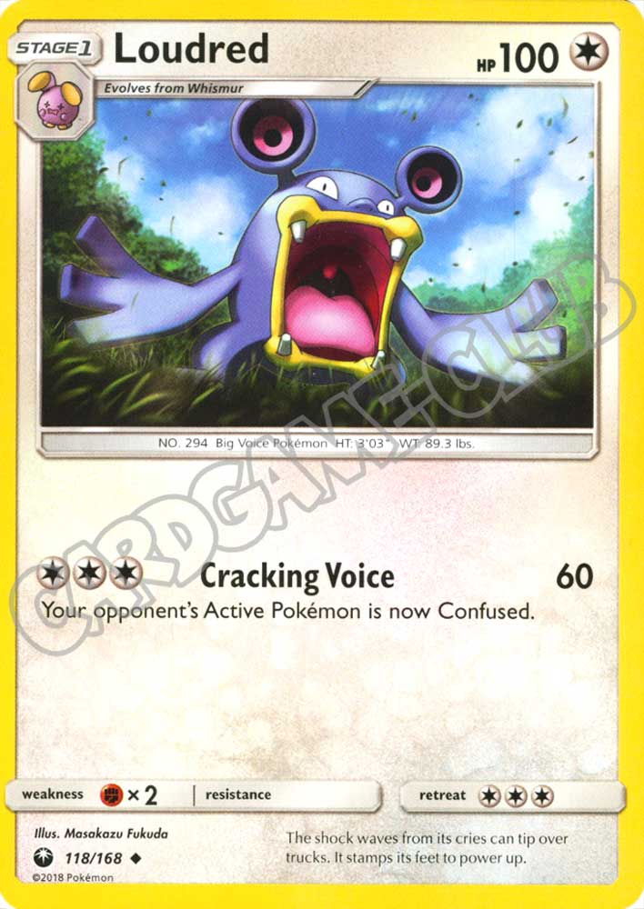 118 / 168 Loudred non comune normale (EN) -NEAR MINT-